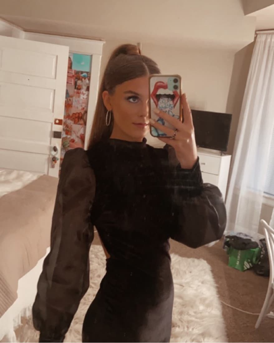 Black Formal Dress - Velvet  - Image 1