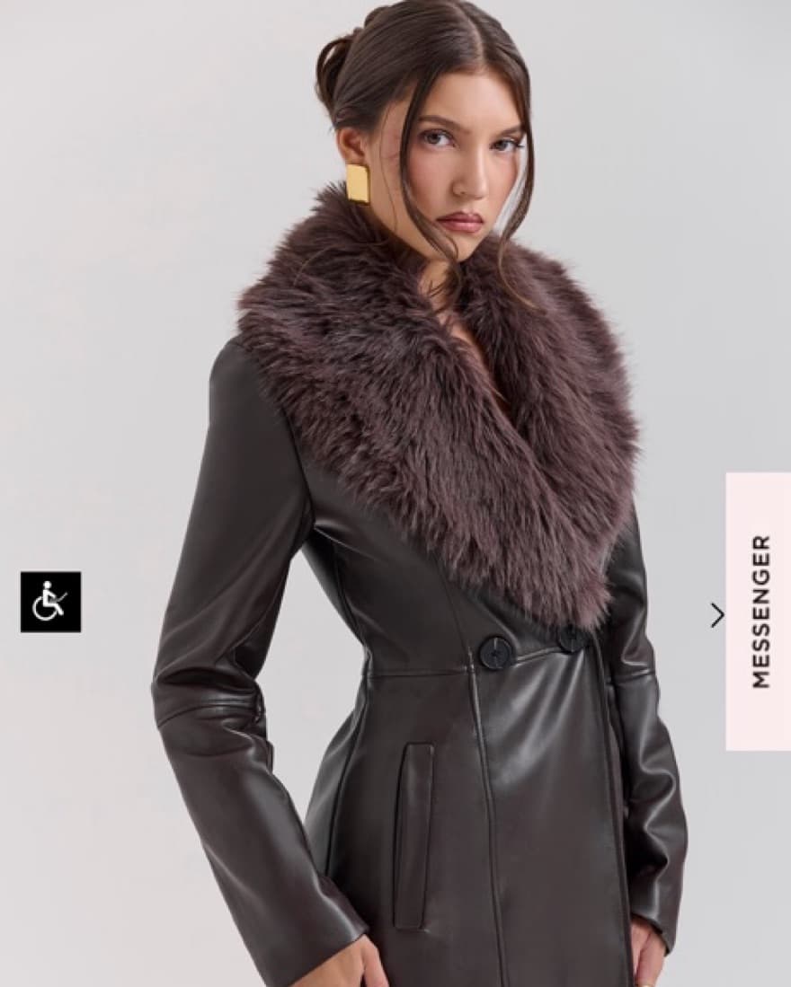 House of CB trim Fur Collar Jacket - Image 2