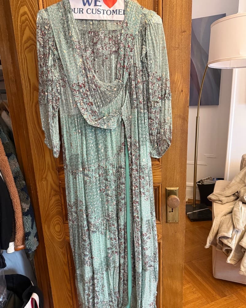 ba&sh Oriane Printed Wrap Maxi Dress - Image 4