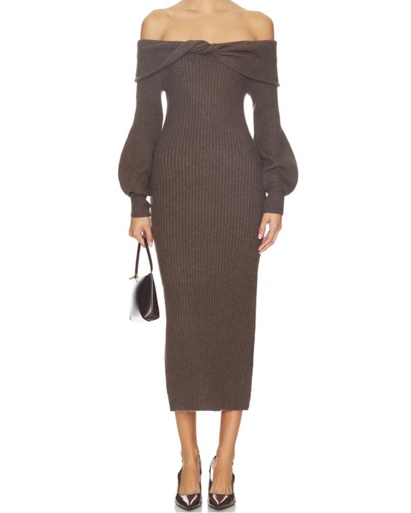 Cozy Knit Midi Dress - Image 1