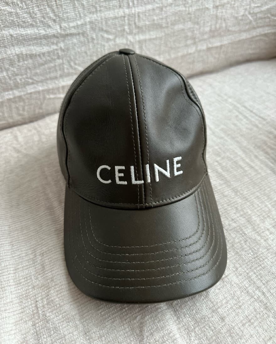 Celine Leather Green Hat - Image 1