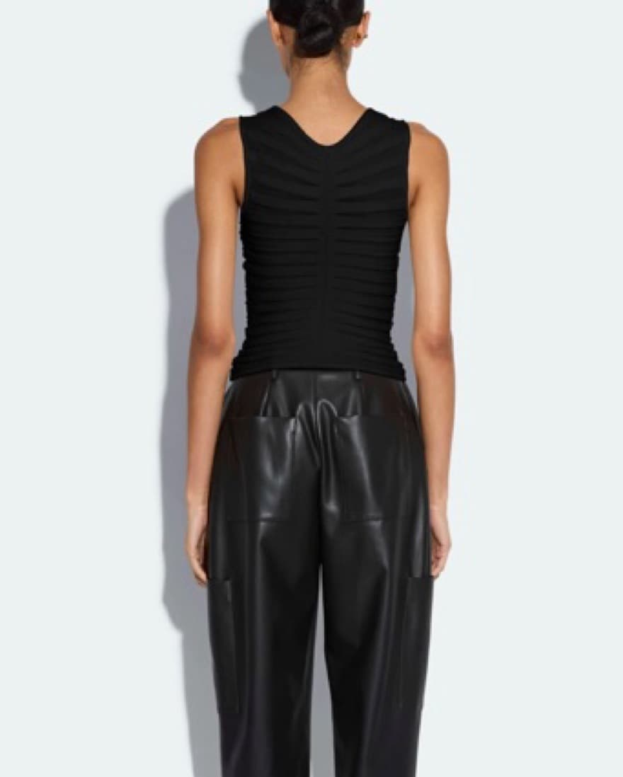 LAPOINTE Viscose Ribbed Knit Tank - Image 3