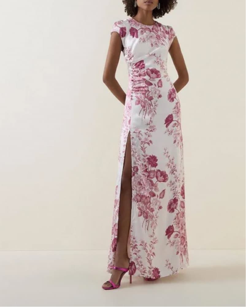 Reformation Birch Floral Silk Maxi Dress - Image 1