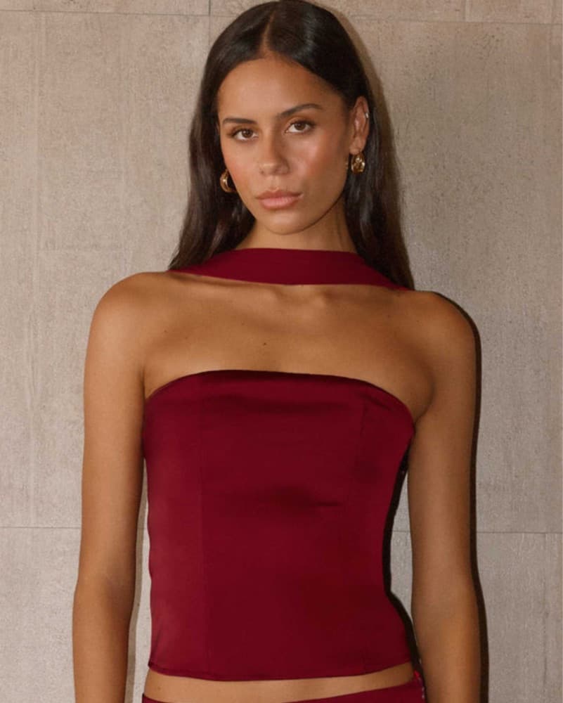 Red Scarf Top - Image 1