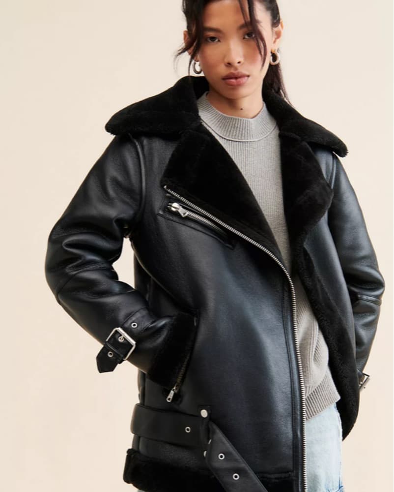 Avec Les Filles Moto Leather Jacket - Image 3