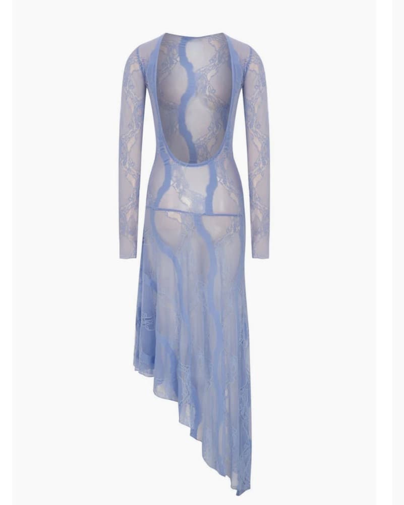 Marfa Istanbul Blue Lace Cover Up - Image 3