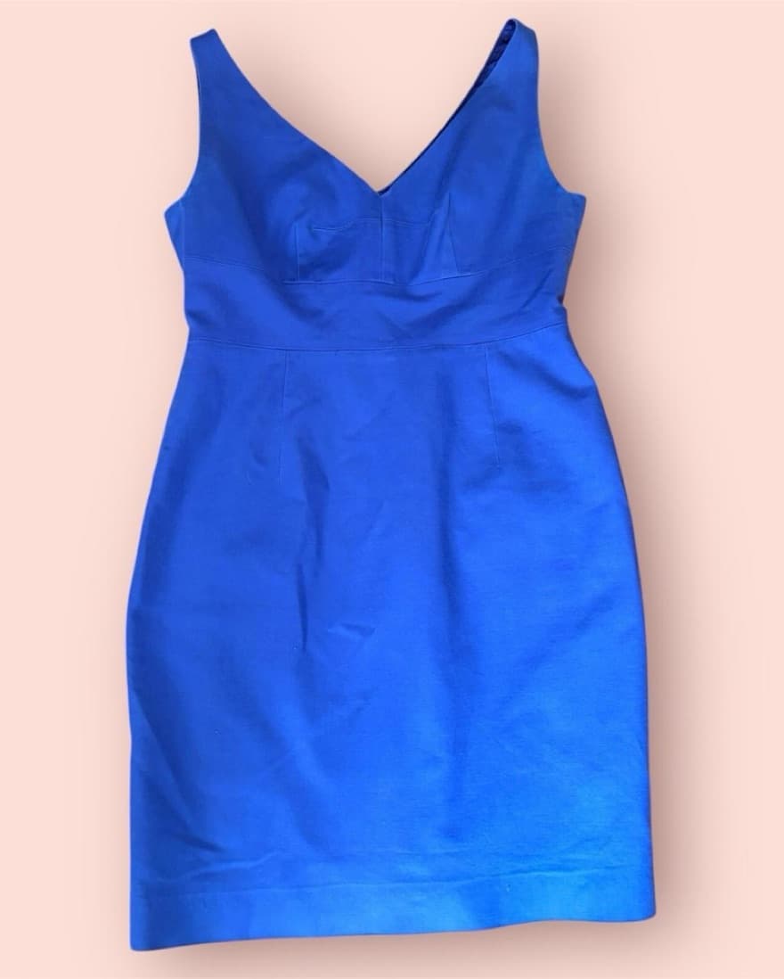 ELIE TAHARI INDIGO 1990s MINI DRESS - Image 1