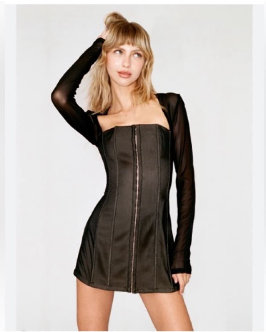 With Jean Al Dress In Black  - Image 1