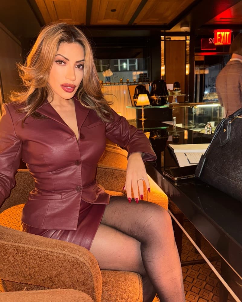 Khy Burgundy/Merlot Leather Blazer Set  - Image 6