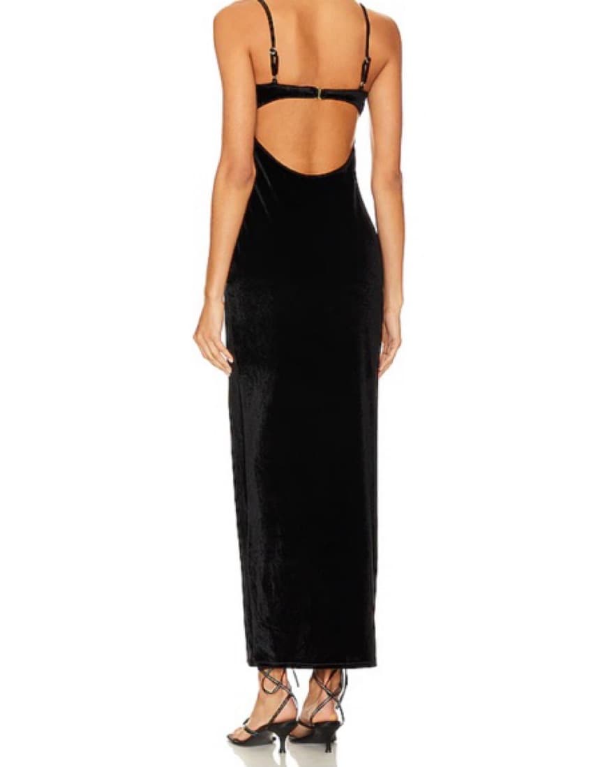 Velvet Petal Maxi Dress - Image 3