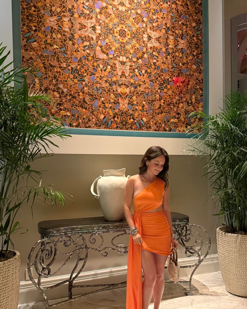 New Baobab Orange Zadeh Mini Dress  - Image 1