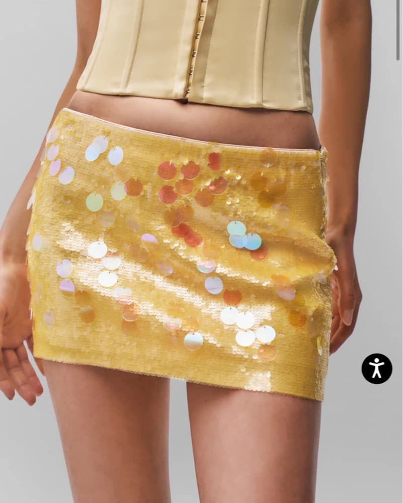Guizo Yellow Low Rise Pallete Skirt   - Image 4