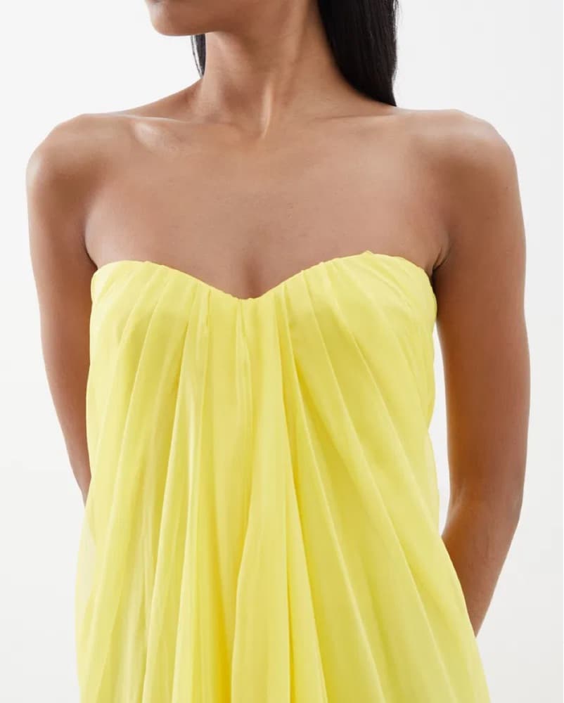 Alexander McQueen Yellow Silk Gown - Image 4
