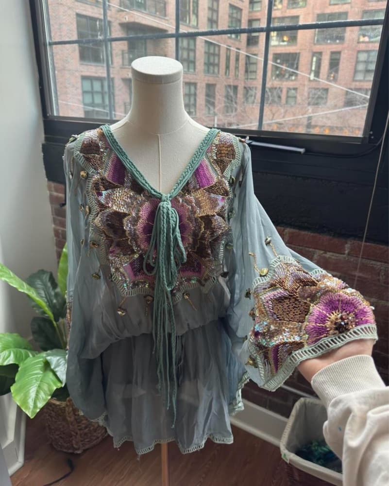 Mandalay Beaded Mini Dress - Image 1