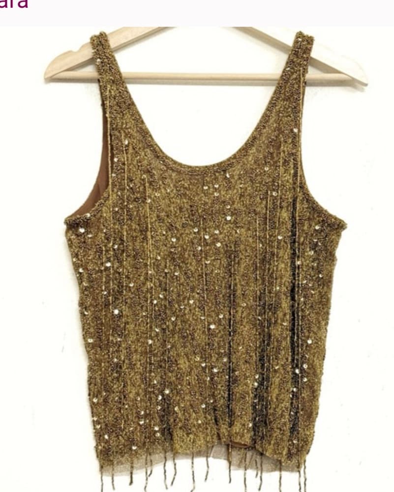 Zara Shimmer Collection Beaded Top - Image 2