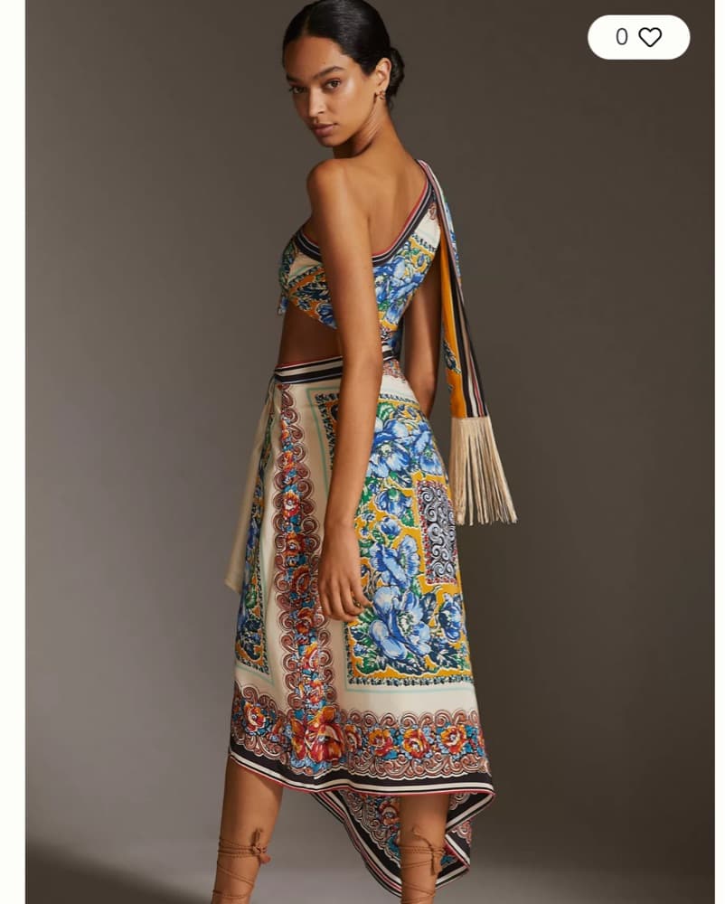 Anthropolgie Silk Cut Out Dress - Image 3