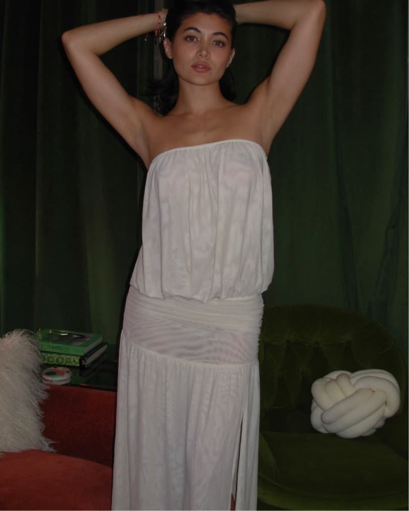 Strapless Chiffon Dress - Image 3