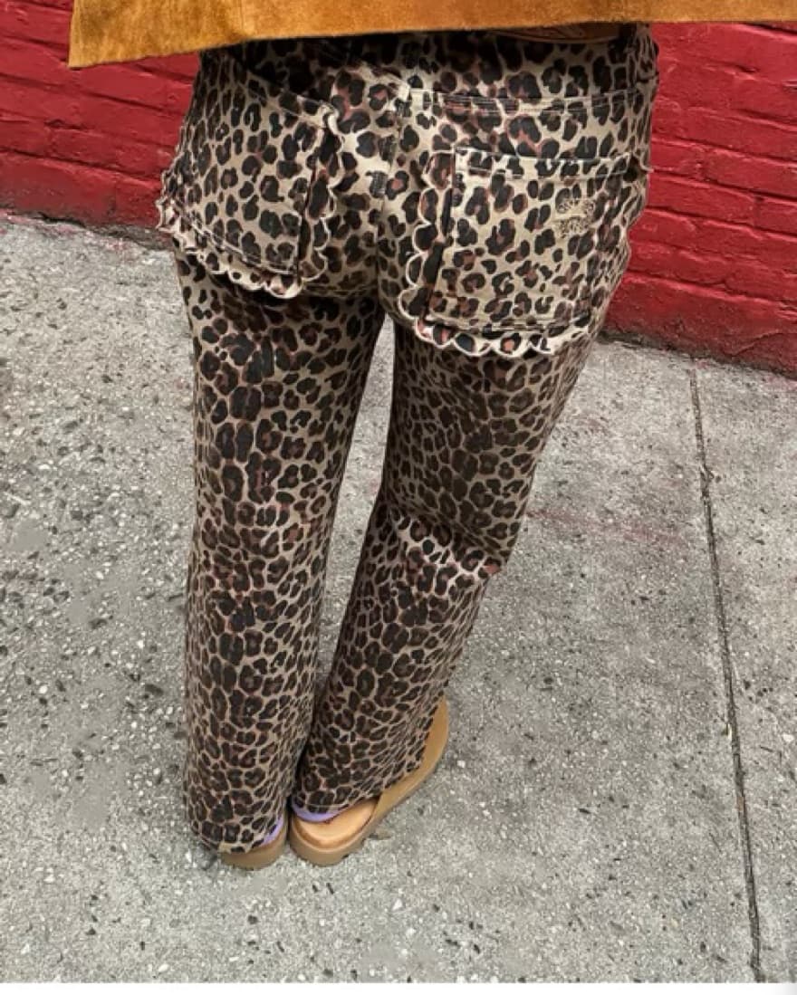 Leopard Print Jeans - Image 1