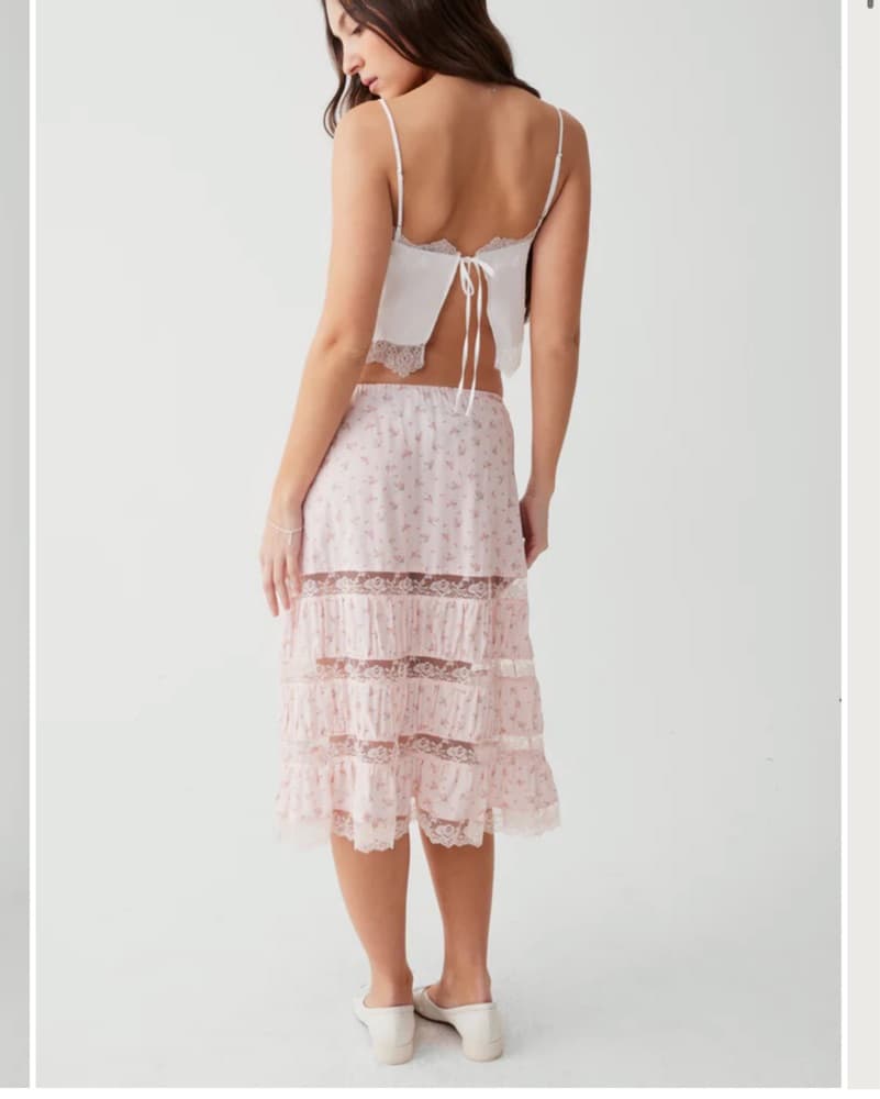 Frankies Bikinis Floral Midi Skirt - Image 3