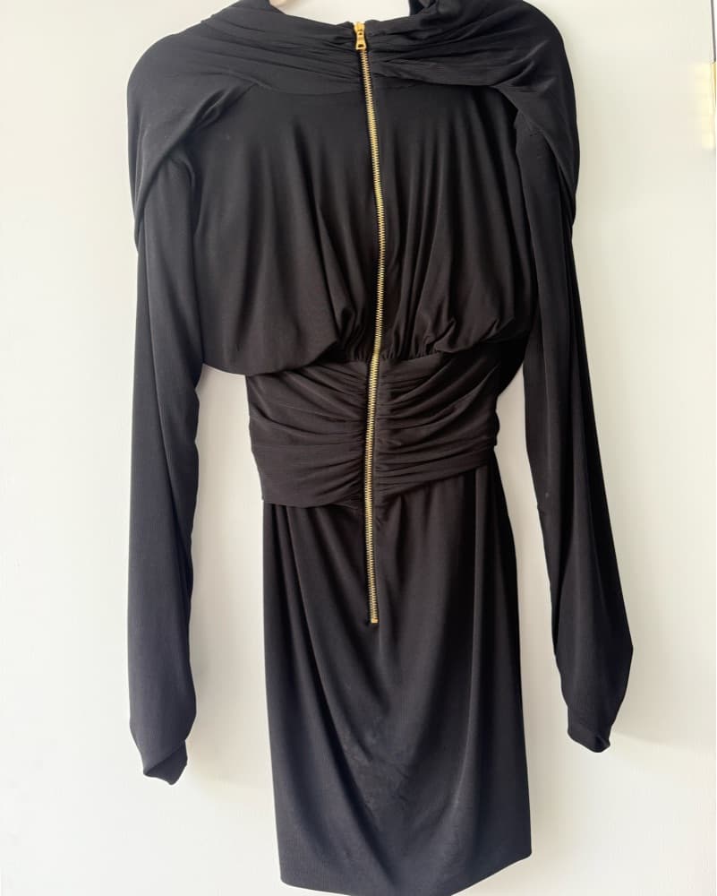 Balmain Wrap-effect Draped Mini Dress - Image 4