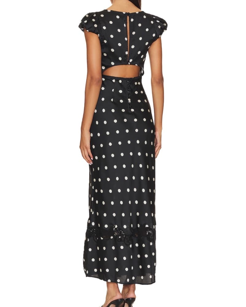 Free People Black Polka Dot Dress - Image 2