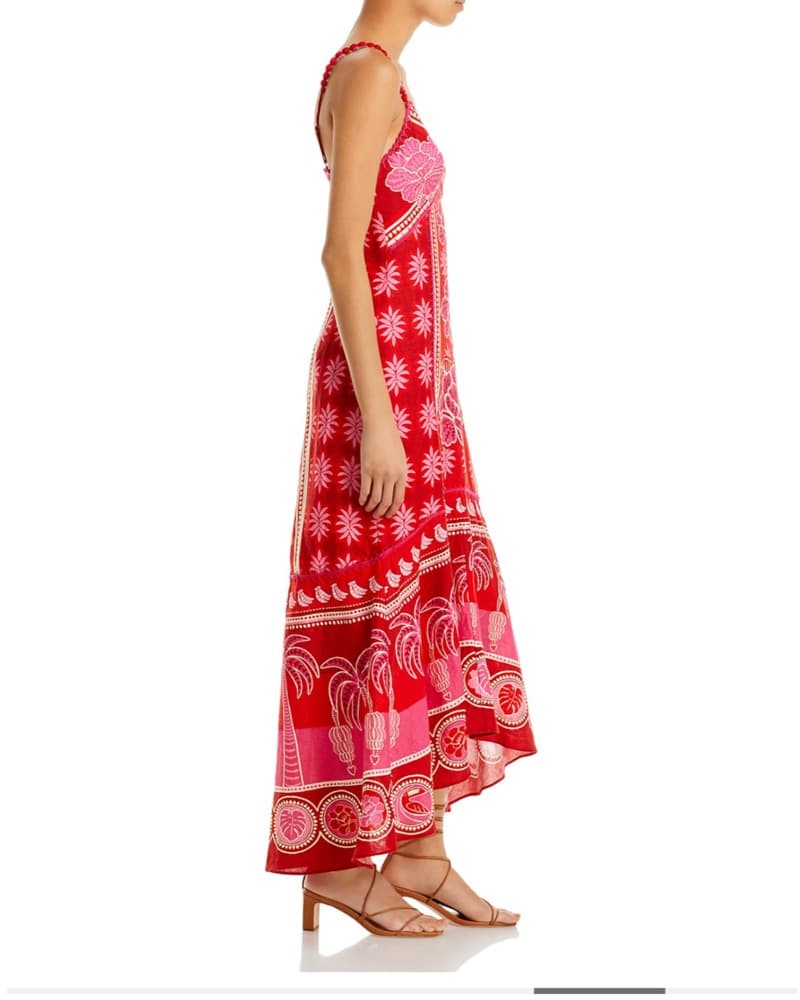 FARM Rio Embroidered Linen Maxi Dress - Image 4