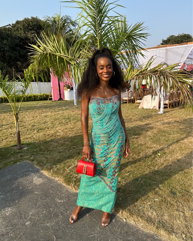 Custom African Beaded Gown - Image 1