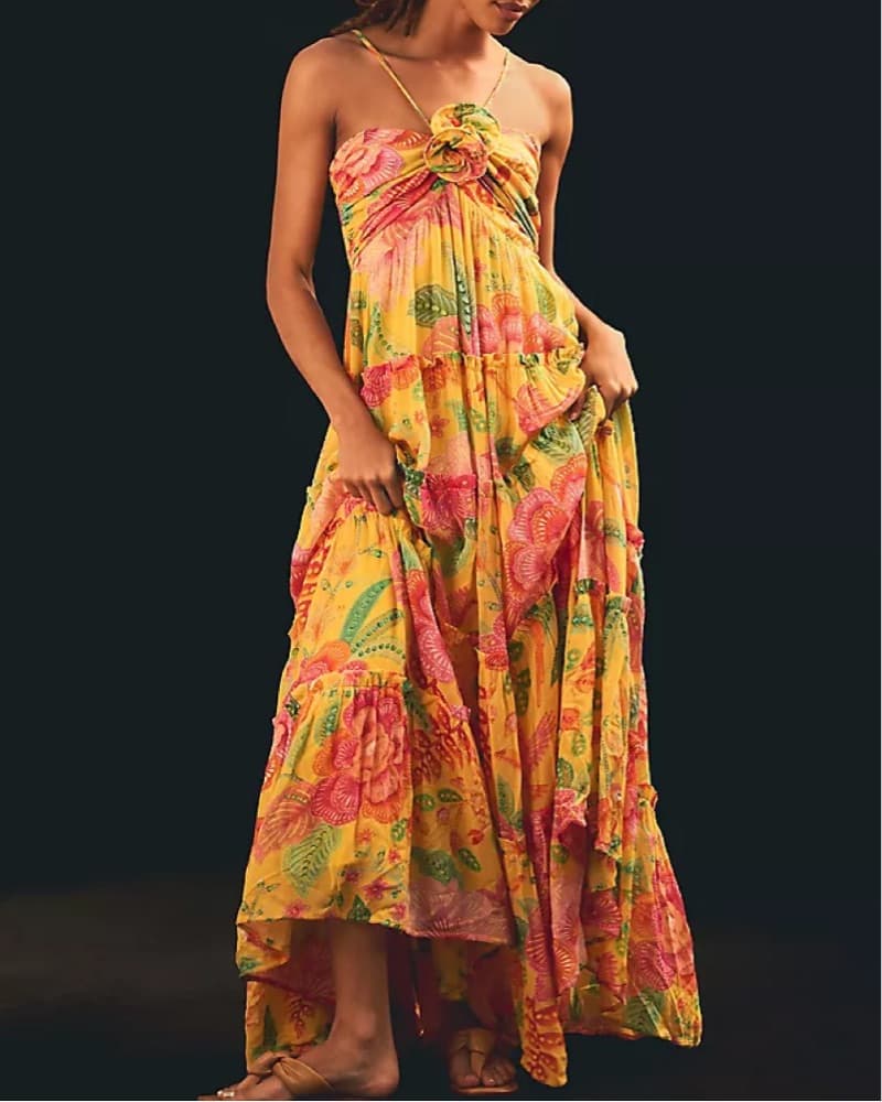 Farm Rio Macaw Rosette Bloom Maxi Dress - Image 2