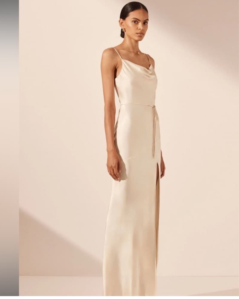Off White Silk Shana Joy Gown - Image 3
