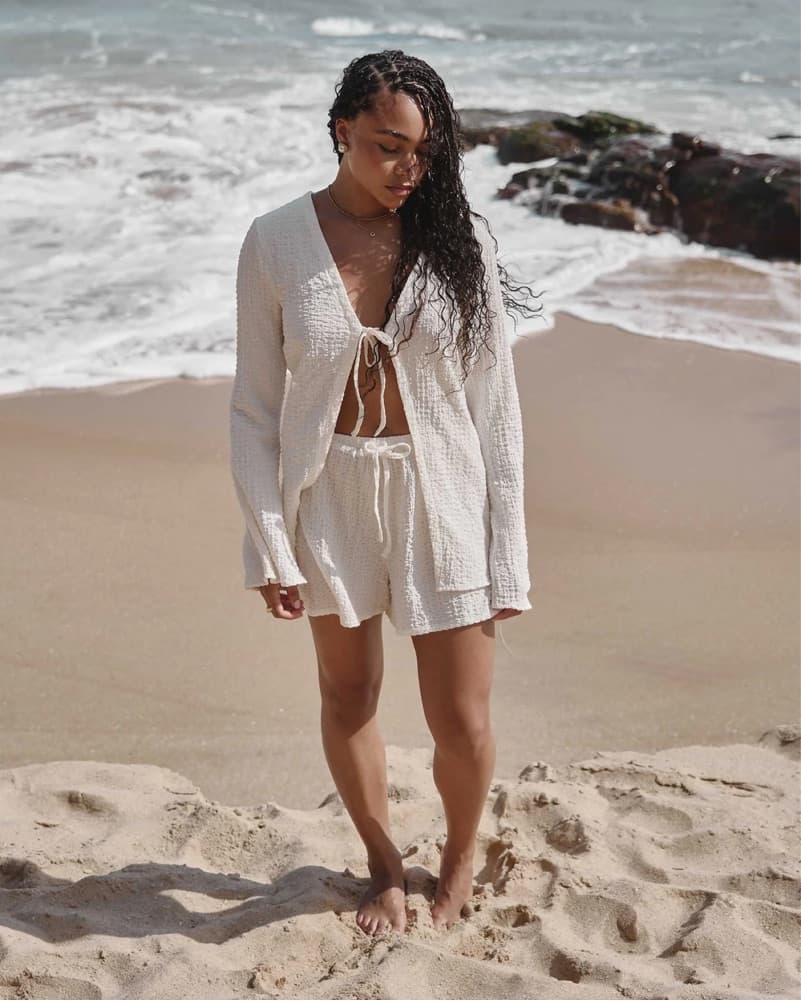 Chic White Beach Coverup - Image 2