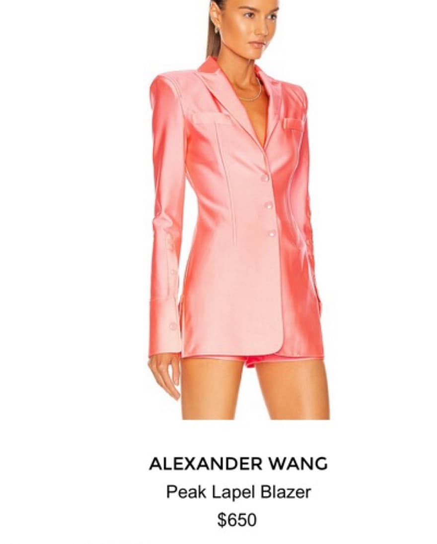 Alexander Wang Peach Stretchy Blazer - Image 2