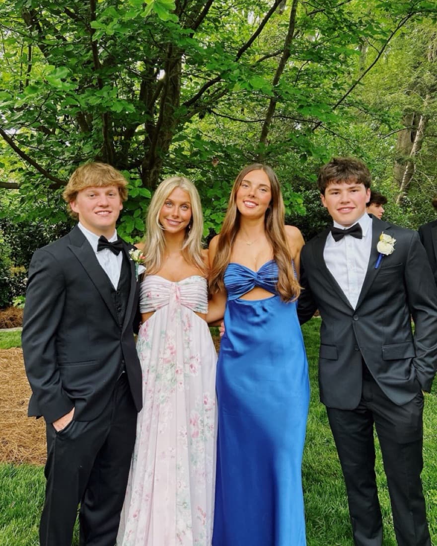 Elegant Floral Prom Dress - Image 3
