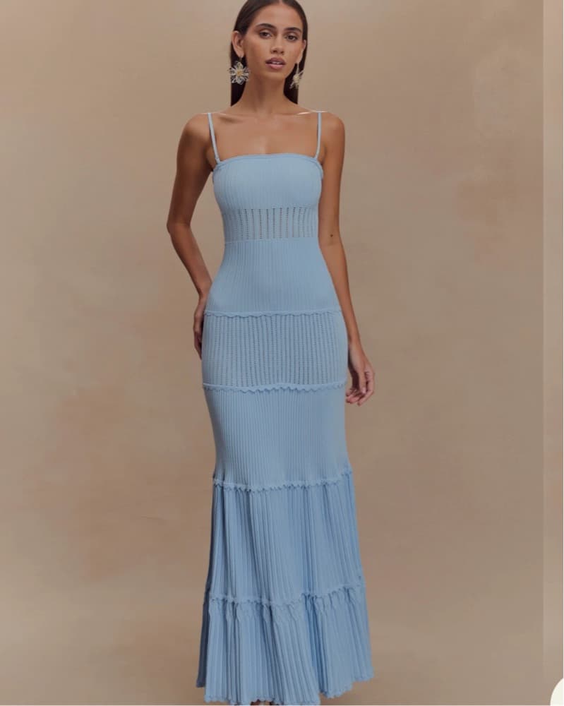 Pointelle Knit Maxi Dress  - Image 1