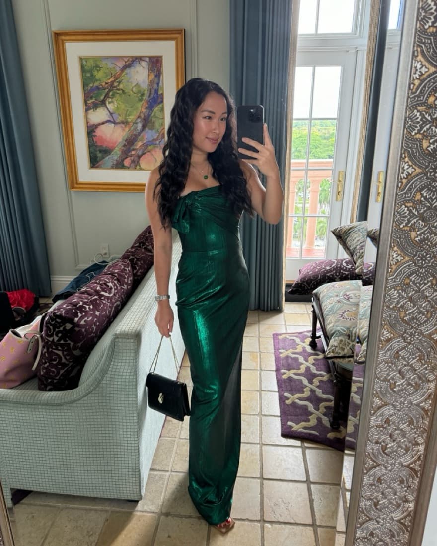 Black Halo emerald gown - Image 1