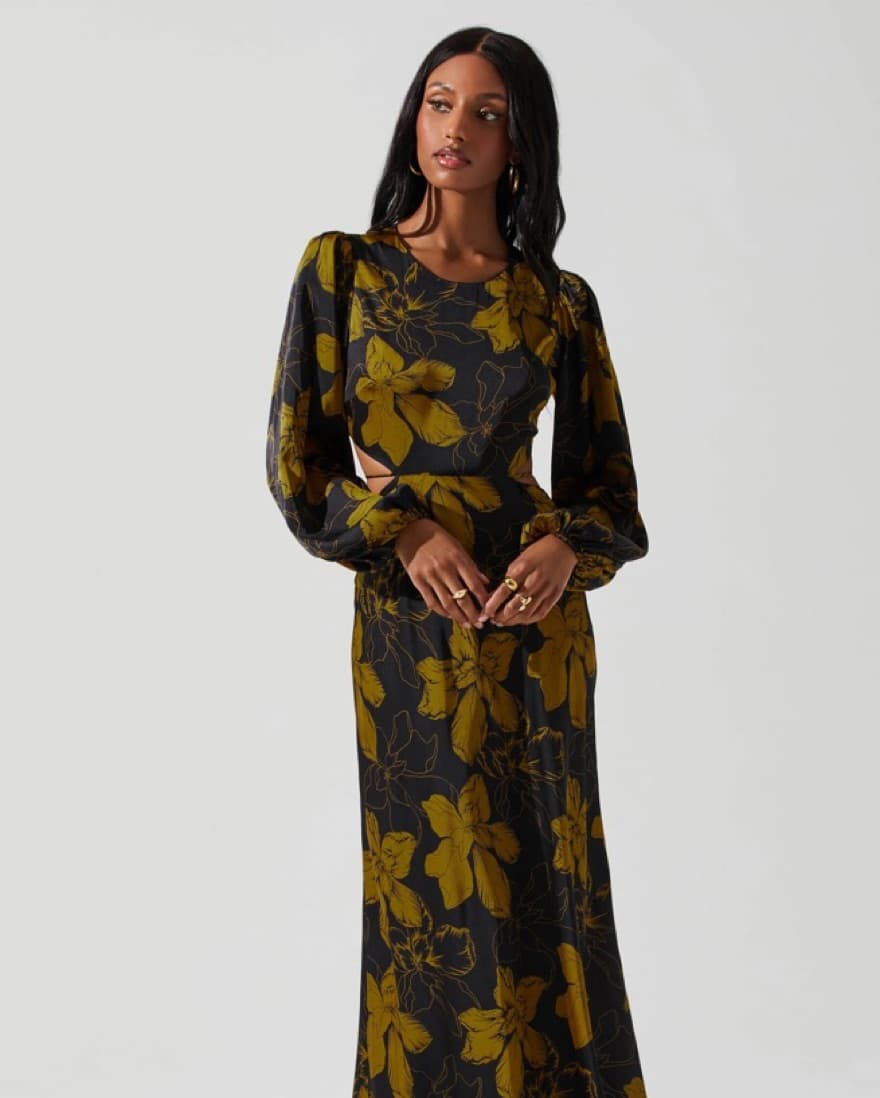 Quinn Floral Cutout Maxi Dress  - Image 1
