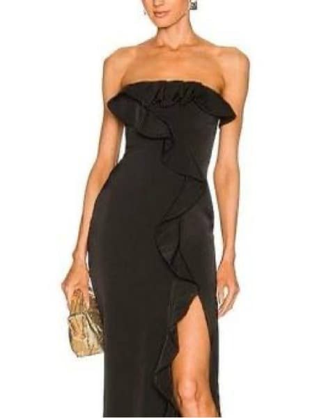nbd black ruffle dress - Image 1