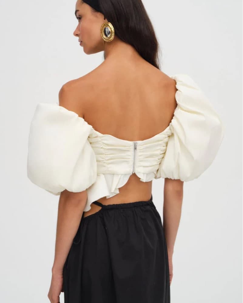 For Love & Lemons Judith Crop Blouse - Image 2