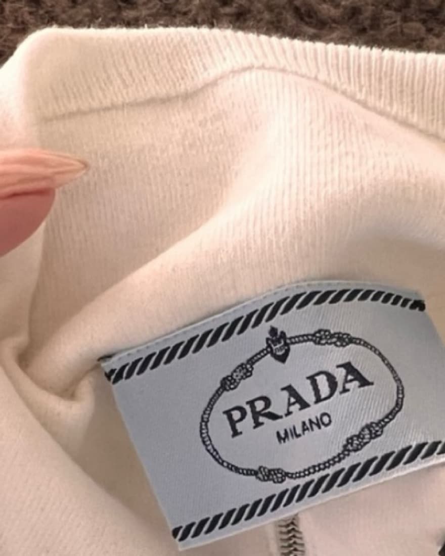 Prada Half Zip Crop Top - Image 2