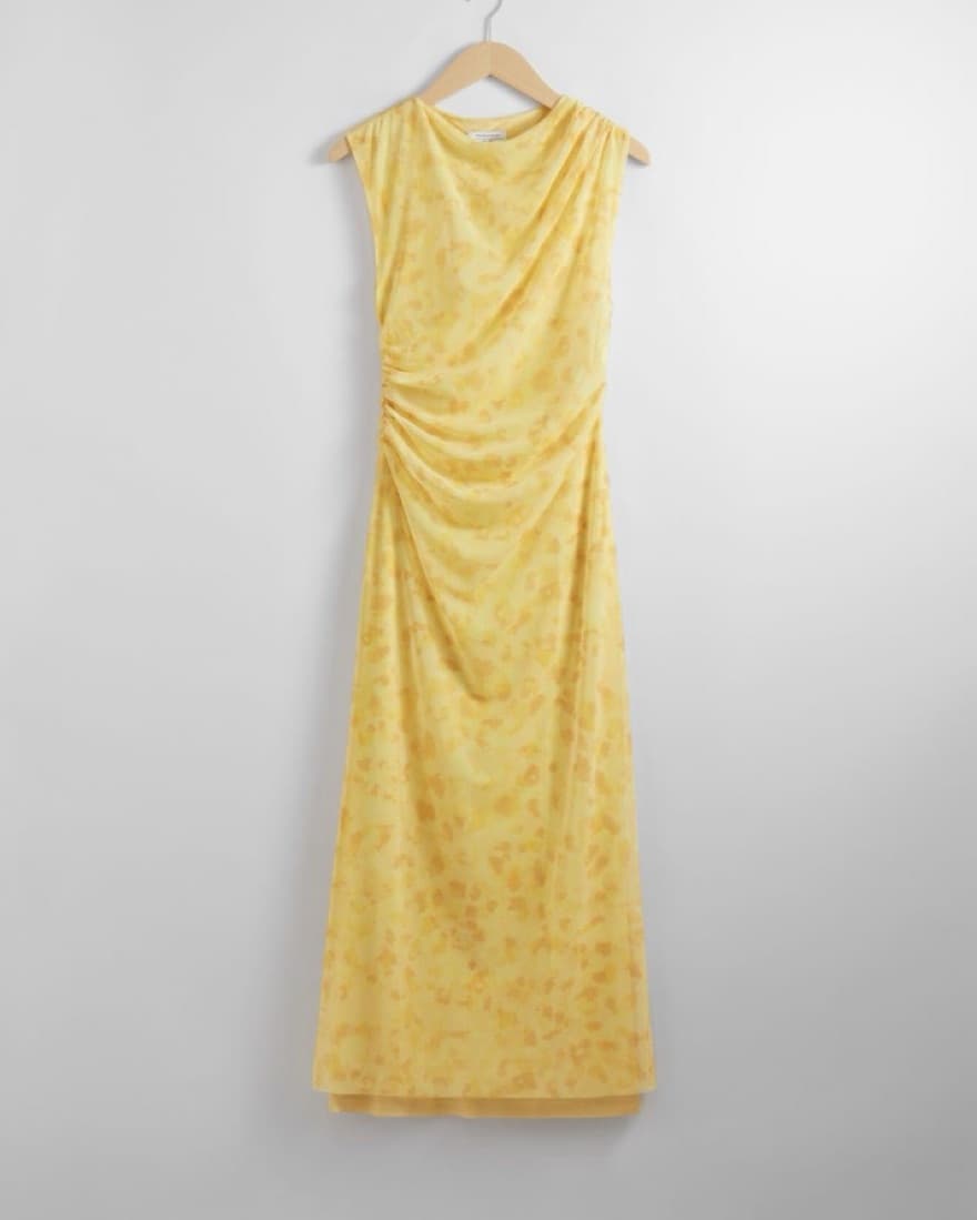 & OTHER STORIES yellow midi dress - Image 4