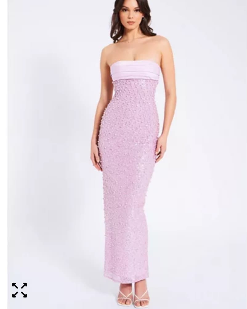 Women's Lainey Purple Satin Sequin Pearl - Image 1