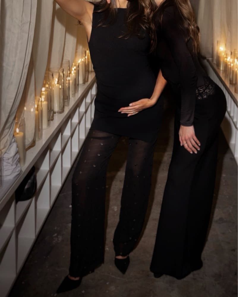 Black Sleevless Knit Top - Image 2