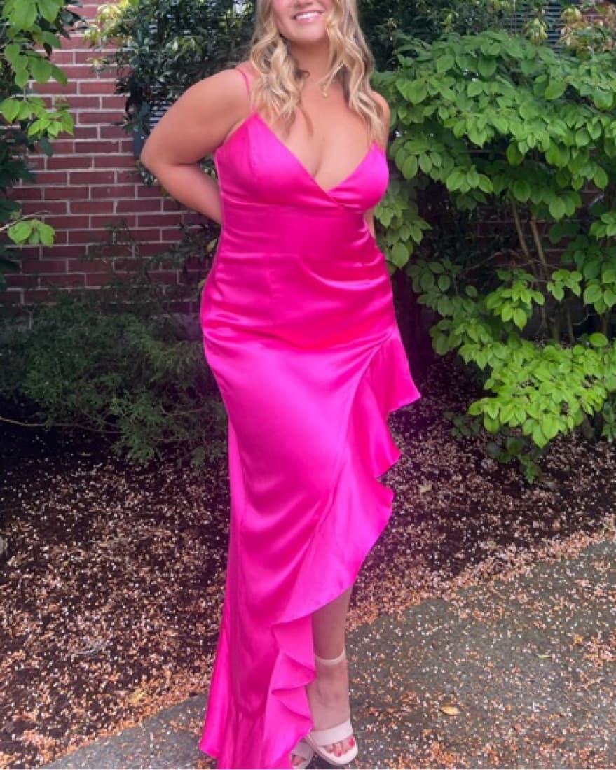 Revolve Hot Pink Formal Dress - Image 1