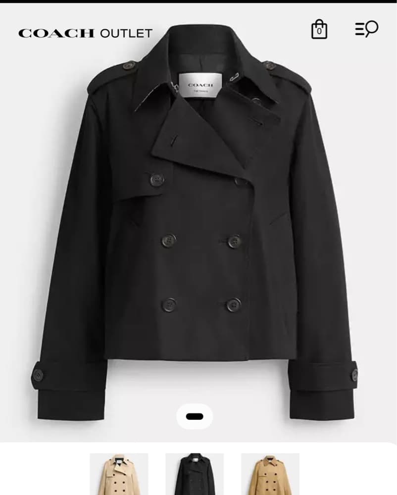 Coach Cropped Trench  - Image 1