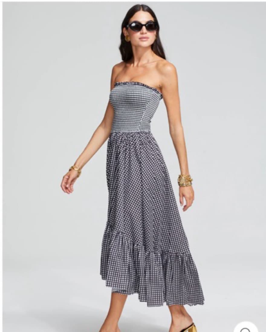 Caroline Constas Strapless Midi Dress - Image 5