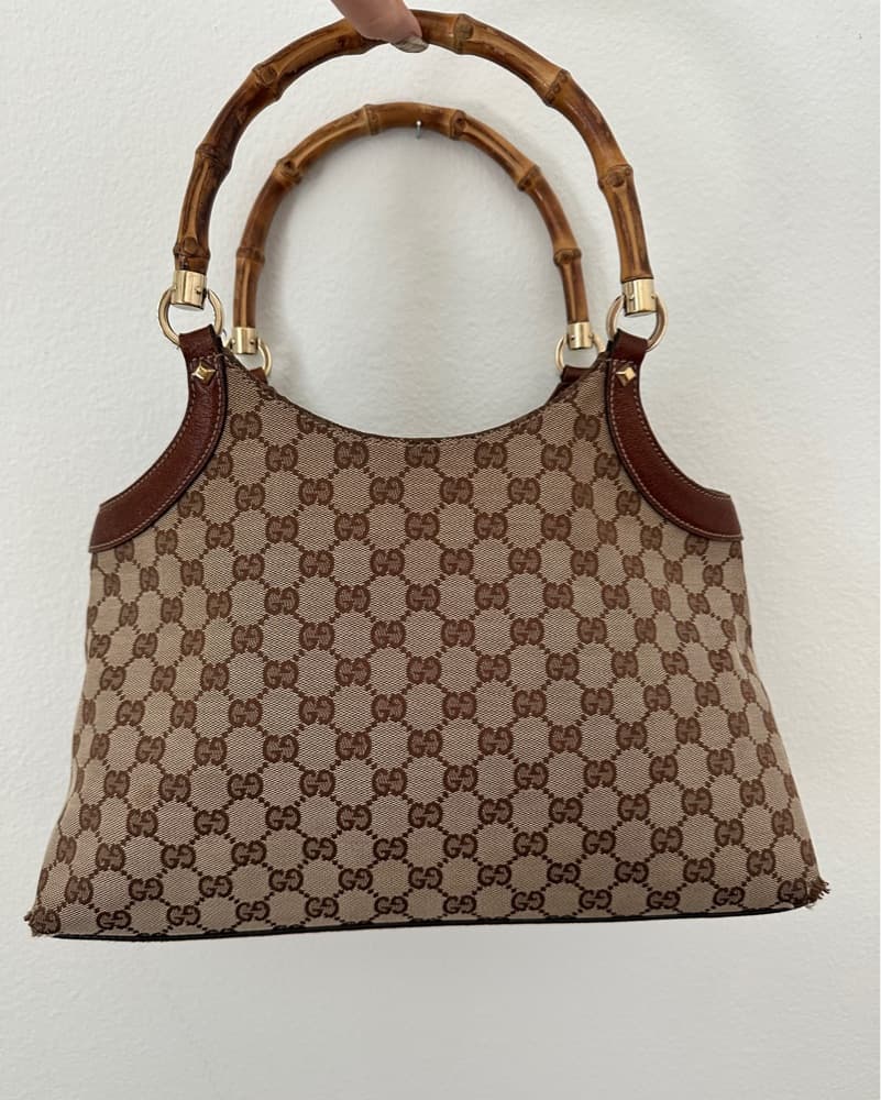 Bamboo Handle Gucci Handbag - Image 1