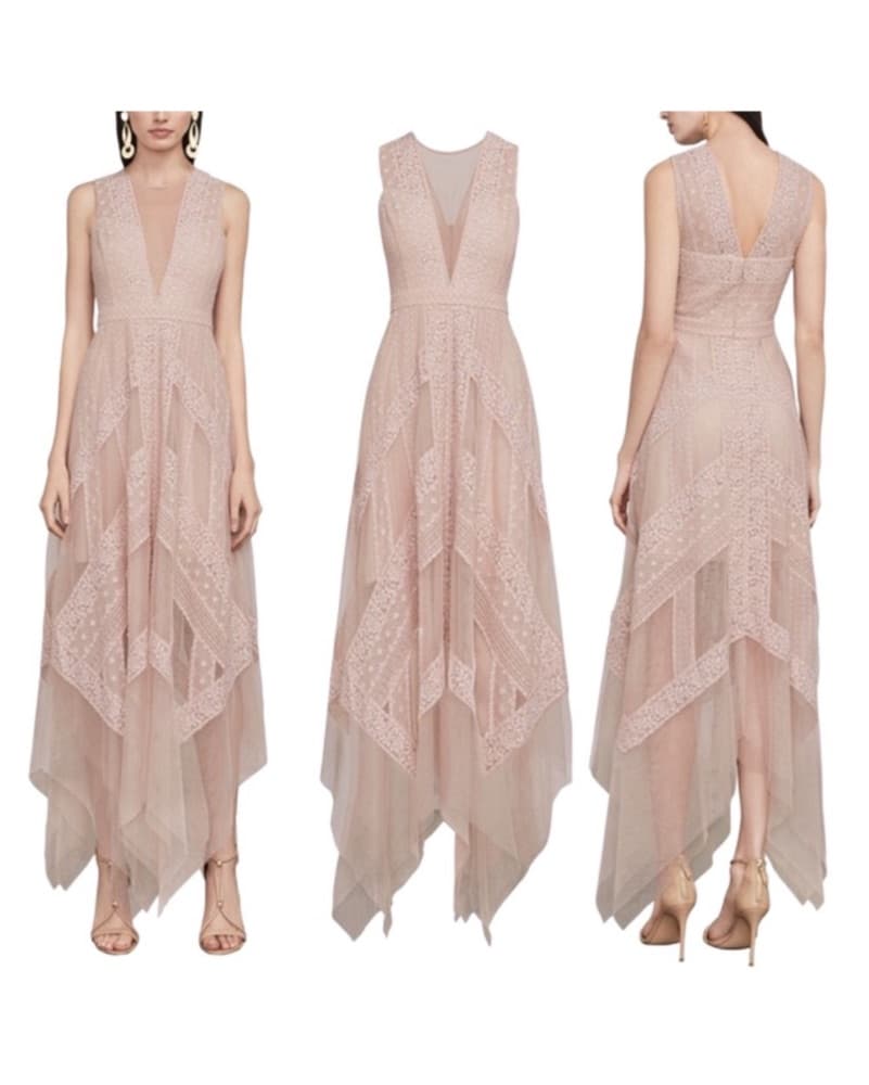 BCBGMAXAZRIA Andi Lace Trim Evening Gown - Image 2