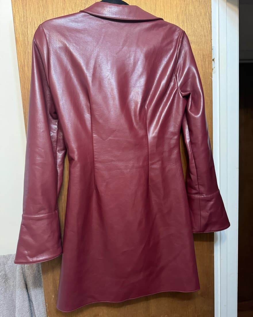 Cinq A Sept Faux Learher Mini Dress - Image 5