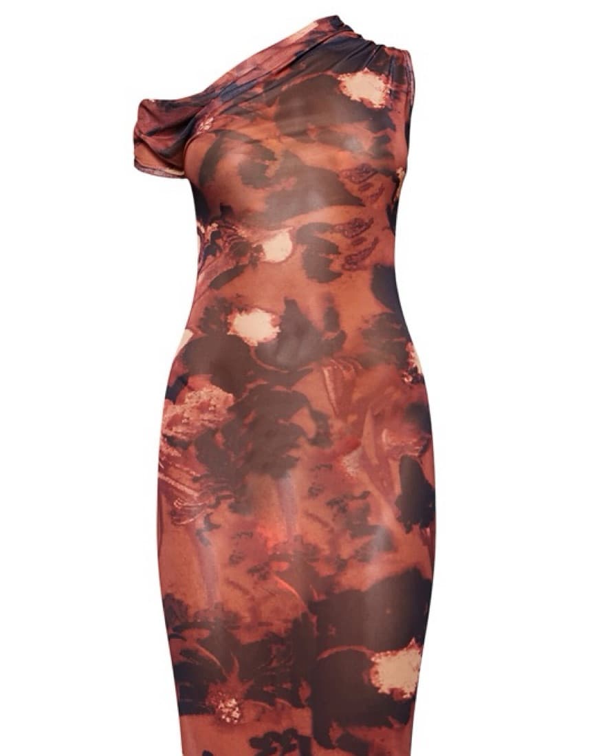 Rust PrettyLittleThing Maxi Dress  - Image 2