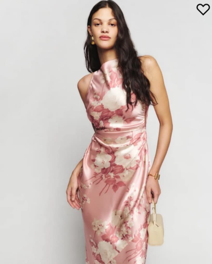 Reformation Casette Silk Dress - Image 5