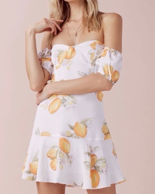 For Love & Lemons White Mini Dress - Image 1